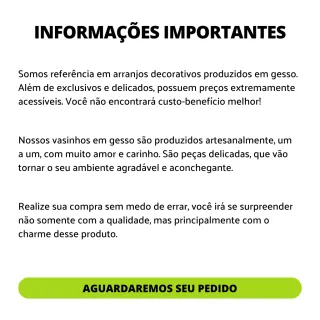 Vasinhos Decorativos com Plantas Artificiais - Aparência Natural 20cm - Único