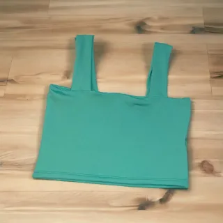 Suplex feminino sem bojo: cropped casual com alça grossa em várias cores lisas e estampadas - Verde Bandeira