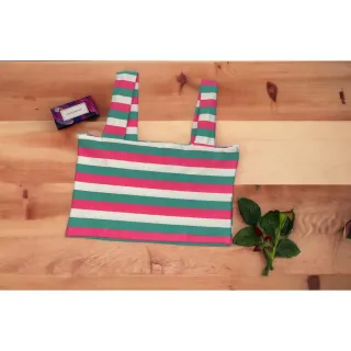 Suplex feminino sem bojo: cropped casual com alça grossa em várias cores lisas e estampadas - Verde Bandeira