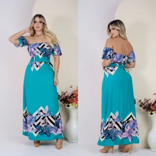 Longo Vestido - Compre online na Raryel - Estampa 02