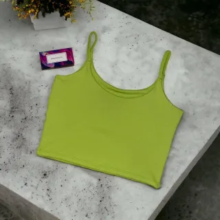 Alça fina suplex cropped feminino casual lisos e estampados em várias cores - Rosa Chiclete