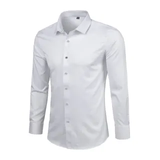 Executivo confortável: Camisa social slim fit masculina para casamento - Rosa