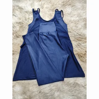 Moda Fitness Feminina Conjunto Trio Calça E Top + Blusa Embutida - 11