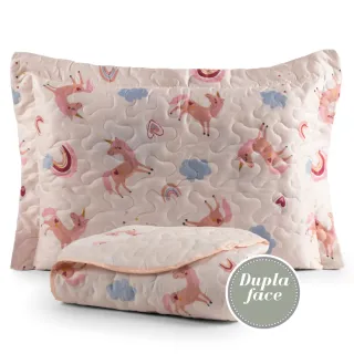 2 Peças Cobre Leito Infantil Solteiro Astronauta Azul Menino Menina - Vale dos Dinos