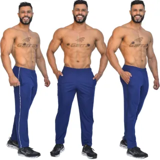 Leve Calça Fitness Speed Masculina Dri Fit para Atividade Física Treino e Academia com Bolsos - PRETA COM PRETO