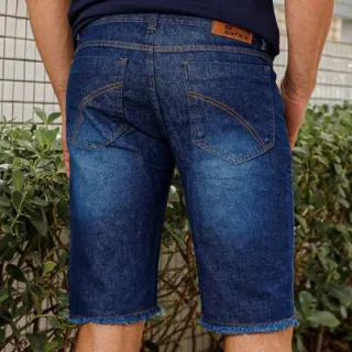 Outlet de fábrica - Shorts masculinos Jeans rasgados Estilo fashion masculino em promoção - Branco