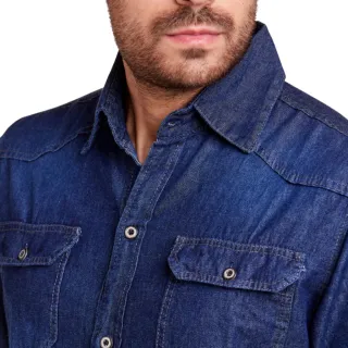 Camisa Social Premium Slim Jeans Masculina - CLARA