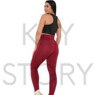 Envio Imediato! Kit com 2 Calças Legging Feminina Cintura Alta - Suplex Academia Fitness - Cinza e Preta Simples