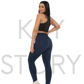Envio Imediato! Kit com 2 Calças Legging Feminina Cintura Alta - Suplex Academia Fitness - Cinza e Preta Simples