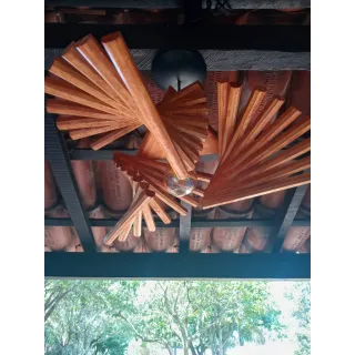 Pendente Retrô Rústico de Madeira Maciça 3 em 1 - Lançamento - Único