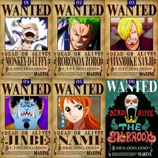 Coleção Exclusiva One Piece: Placa Decorativa Wanted Recompensa - 23