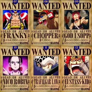 Coleção Exclusiva One Piece: Placa Decorativa Wanted Recompensa - 23