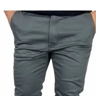 Referencia Calça Masculina Sarja Bege e Chumbo Bolso Embutido - gelo