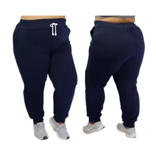 Plus Size Calça Moletom Flanelada Feminina G3 G2 G1 - G1 50/52