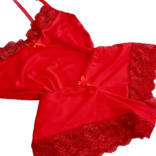 Camisete Feminino Baby Doll de Renda Romantic Short Doll - Algodão Doce