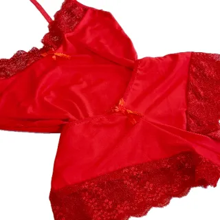 Camisete Feminino Baby Doll de Renda Romantic Short Doll - Algodão Doce