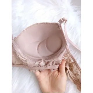 Sutiã Calcinha Lingerie Feminina Moda Intima Nude Cor Pele S/Marca - M (40/42)