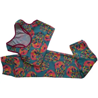 Calça Legging e Top Fitness Feminino - Conjunto Suplex Poliéster - CT 169