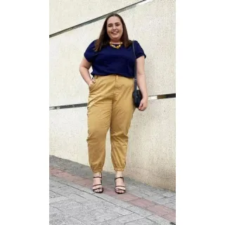 Promoção Lisa Jogger Feminina Calça - Preto riscado