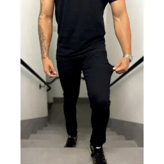 Promoção Calça Jeans Masculina Barata Slim Elastano - Preto