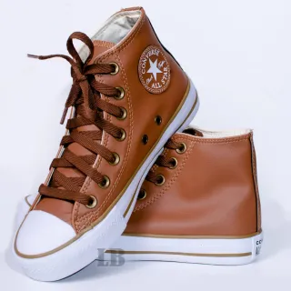 Converse feminina botinha cano alto - Tênis all star bota - Caramelo