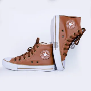 Converse feminina botinha cano alto - Tênis all star bota - Caramelo