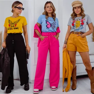 Blusa Feminina T-Shirt: Escolha Tamanho e Cor - Bordô