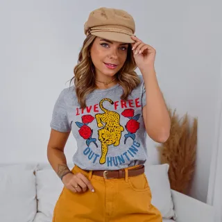 Blusa Feminina T-Shirt: Escolha Tamanho e Cor - Bordô