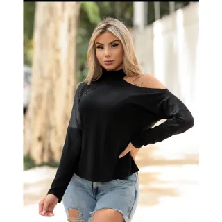 Moda Evangélica: Blusa Manga Longa Ciganinha Feminina SHOKER - Vermelho