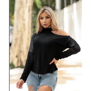 Moda Evangélica: Blusa Manga Longa Ciganinha Feminina SHOKER - Vermelho