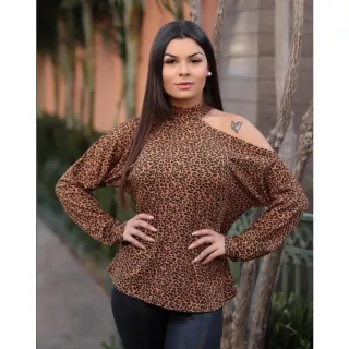 Moda Evangélica: Blusa Manga Longa Ciganinha Feminina SHOKER - Vermelho