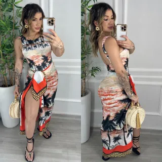 Conjunto de Body/Maiô + Pareô: A combinação perfeita para arrasar na praia - Branco / Azul