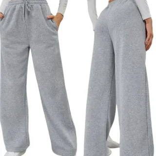 Moda Inverno: Calça Pantalona Feminina Cintura Alta - Envio Imediato - Verde Militar