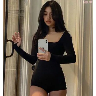 Manga longa decotado gringo, macacão com shorts e várias cores - BRANCO/OFF WHITE