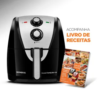 Air Fryer Mondial Grand Family 5,5 Litros Sem Óleo - Preto/Inox - Único