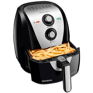 Air Fryer Mondial Grand Family 5,5 Litros Sem Óleo - Preto/Inox - Único
