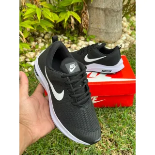 Masculino tênis esportivo confortável cinza preto NK ZOOM para caminhada academia dia a dia - Cinza preto