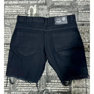 Promoção Bermuda Jeans Masculina Preta - Vários Modelos, Curta com Corda e Faixa - faixa