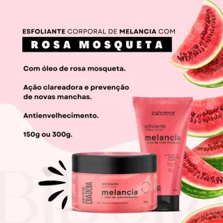 Esfoliante Corporal e Facial Labotrat Cheiro de Fruta - Maracujá, Melancia, Morango, Pitaya, Pêssego - Pêssego