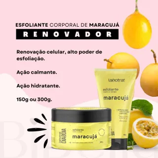Esfoliante Corporal e Facial Labotrat Cheiro de Fruta - Maracujá, Melancia, Morango, Pitaya, Pêssego - Pêssego