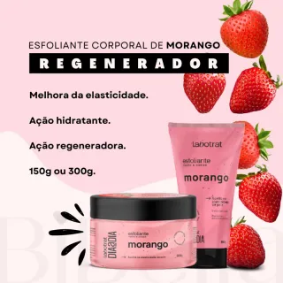Esfoliante Corporal e Facial Labotrat Cheiro de Fruta - Maracujá, Melancia, Morango, Pitaya, Pêssego - Pêssego