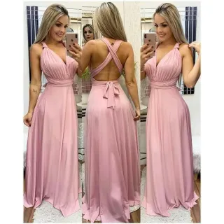 Vestido Multiuso Feminino Longo para Festa, Casamento e Formatura - Desconto de 20% - verde esmeralda clássico