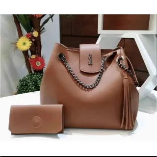 Promoção Carteira Moderna Luxosa + Bolsa Sacola S.l - Caramelo