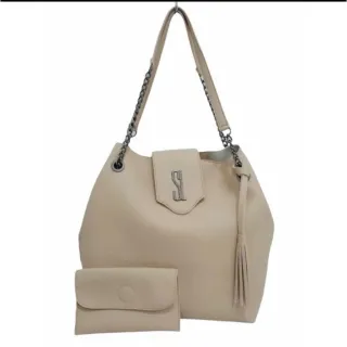 Promoção Carteira Moderna Luxosa + Bolsa Sacola S.l - Caramelo