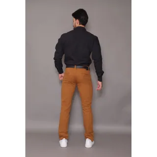 Masculina Alfaiataria Calça de - Sarja