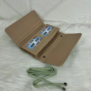 Porta cartão grande para carteira feminina - caqui2177