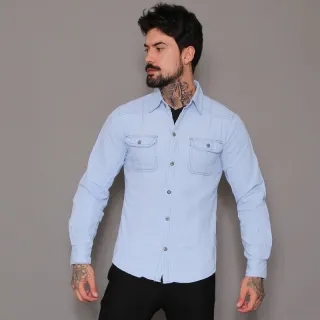 Masculina Jeans Camisa - Raryel Loja Online - Jeans blue