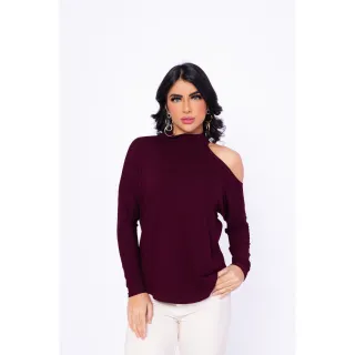 Moda Evangélica: Blusa Manga Longa Ciganinha Feminina SHOKER - Vermelho