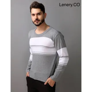 Blusa de frio masculina cinza gola redonda para o inverno - Cinza