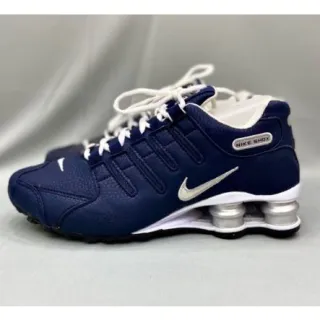 Tênis Masculino e Feminino Branco com Molas Prateadas - Shox NZ - Preto